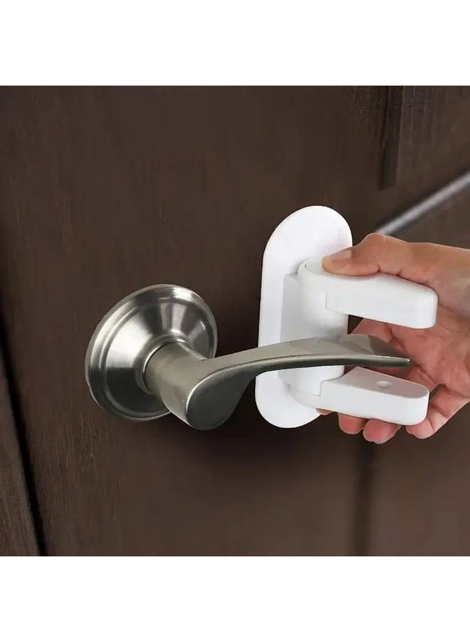 Heavy Duty White Door Lever Lock Anti Pick Proof Easy Installation Home Office Hotel - Image 3