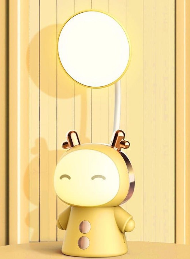 Eye Protection Study Special Cartoon Night Lamp for Kids, Student Dormitory LED Desk Lamp, Rechargeable Model Night Lamp Bedside Lamp for Kids' Room - Image 1