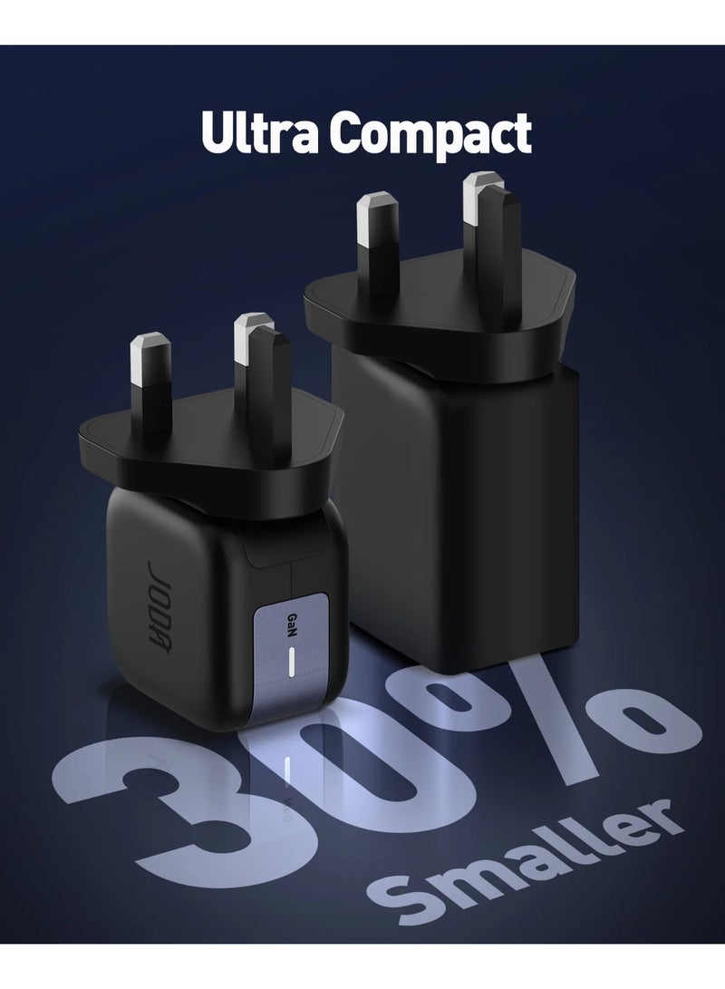 جودا شاحن جداري بقوة 20 واط مع منفذ PD وتصميم مضغوط بتقنية GaN - Image 2