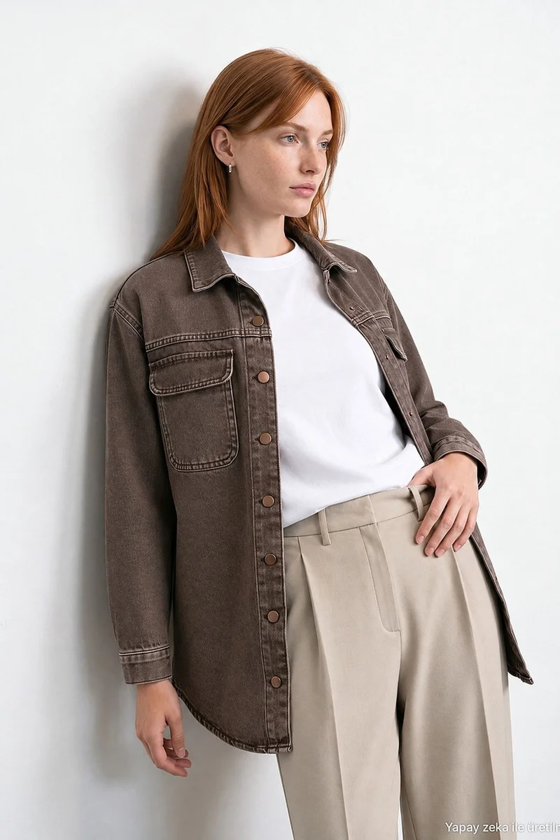 Dilvin Walnut Brown DILVIN Women's Cotton Shirt for Women | Best Price UAE