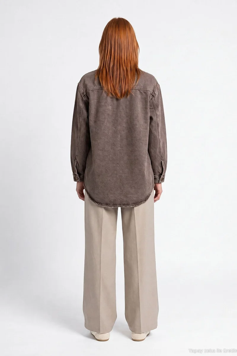Dilvin Walnut Brown DILVIN Women's Cotton Shirt for Women | Best Price UAE
