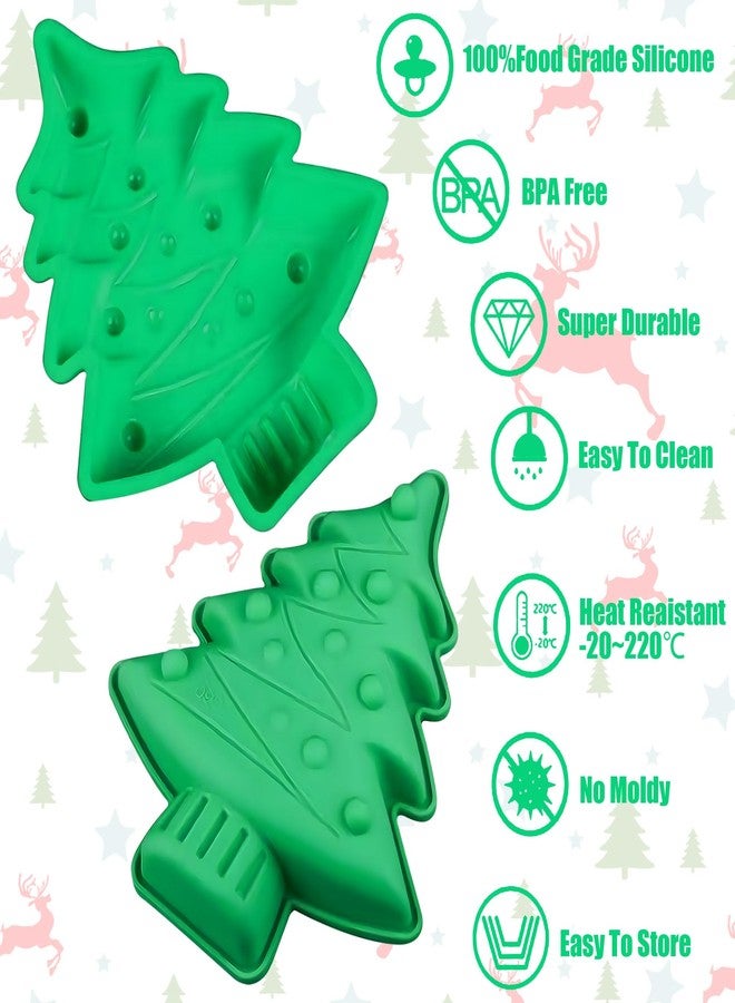 Ysqool Christmas Tree Cake Pan 3D Christmas Tree Silicone Mold Christms Tree Shaped Cake Mold Non Stick Christmas Baking Mold Candy Chocolate Mold for Xmas Holiday Party Supplies - Image 3