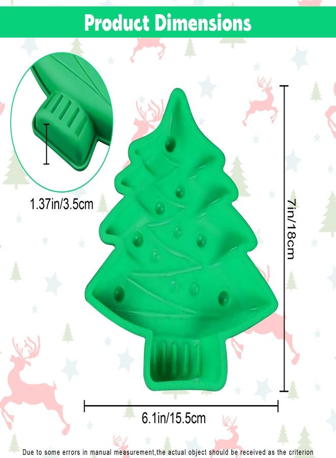 Ysqool Christmas Tree Cake Pan 3D Christmas Tree Silicone Mold Christms Tree Shaped Cake Mold Non Stick Christmas Baking Mold Candy Chocolate Mold for Xmas Holiday Party Supplies - Image 2