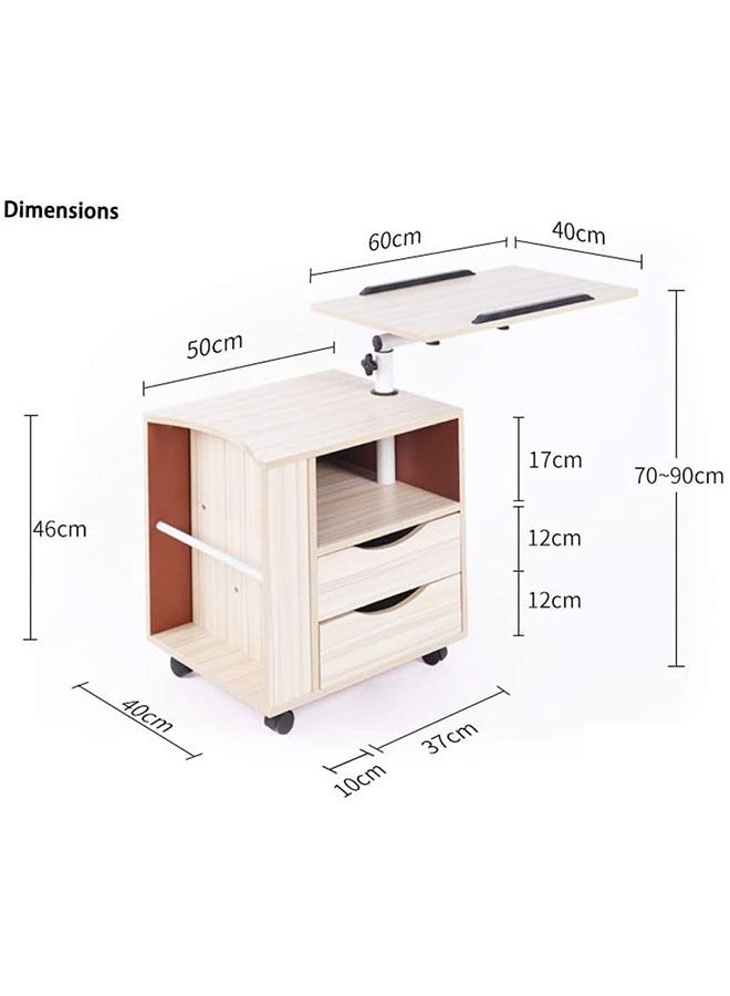 Bedside Table, Multifunctional Bedside Laptop Desk Storage Cabinet, Home Bedroom Bedside Storage Cabinet - Image 2