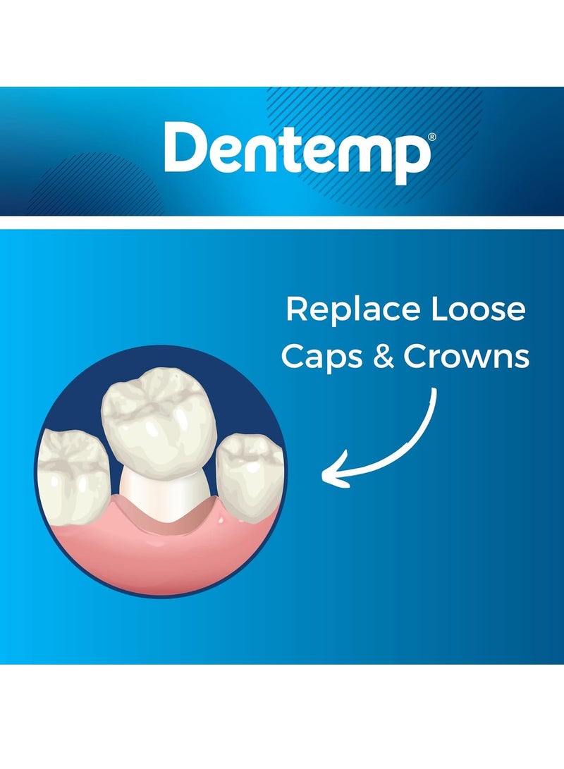 Dentemp Dentemp Recap-It Cap and Crown Repair Dental Kit - Fast Acting Formula Dental Cement for Loose Caps (Pack of 3) - Temporary Cement for Crown and Bridge - Image 3