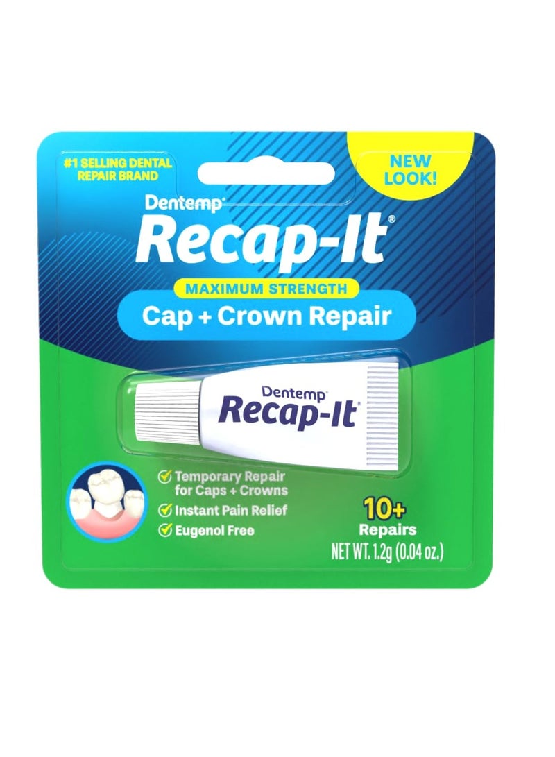 Dentemp Dentemp Recap-It Cap and Crown Repair Dental Kit - Fast Acting Formula Dental Cement for Loose Caps (Pack of 3) - Temporary Cement for Crown and Bridge - Image 4