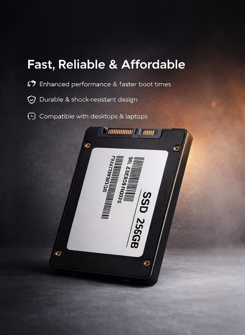 محرك أقراص الحالة الصلبة الداخلي SATA SSD بحجم 2.5 بوصة وسعة 256 جيجابايت لأجهزة الكمبيوتر المكتبية والمحمولة التي تعمل بنظامي التشغيل ويندوز/لينكس - Image 4