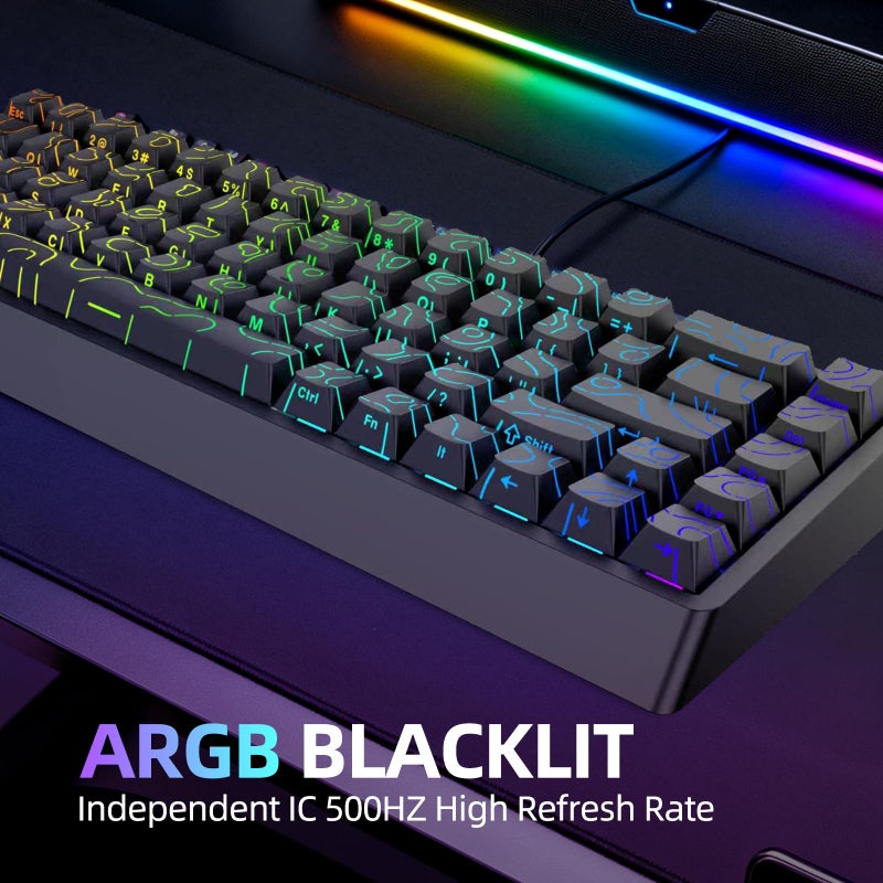 IROK ND68PRO 68 Keys Wired Magnetic Switch Keyboard, 0.001MM RT Accuracy, 8KHZ Polling Rate/Latency As 0.08MS/256KHZ Single Key Scan Rate/ARGBï¼ŒHot Swappable,Gasket Structure Gaming Keyboard(Black) - Image 4