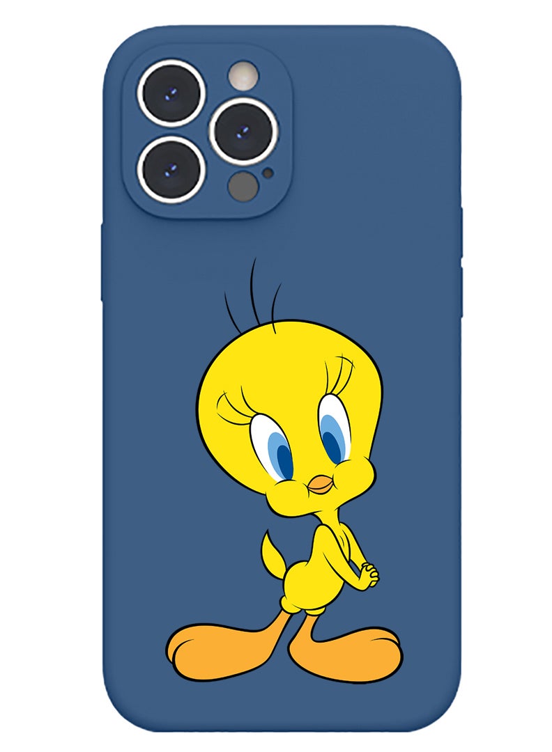 Theodor Protective Slim Fit Case Liquid Silicone Cover with Full Body Protection Anti-Scratch Shockproof Case For iPhone 13 Pro Max Blue  - Two kids ago copy - Image 1