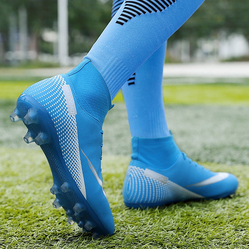 Jinjiang Large Factory High-Top Football Shoes Generation Of Men'S And Women'S Adult Children'S Competition Training Shoes Tf Broken Nails Ag Spikes - Image 1
