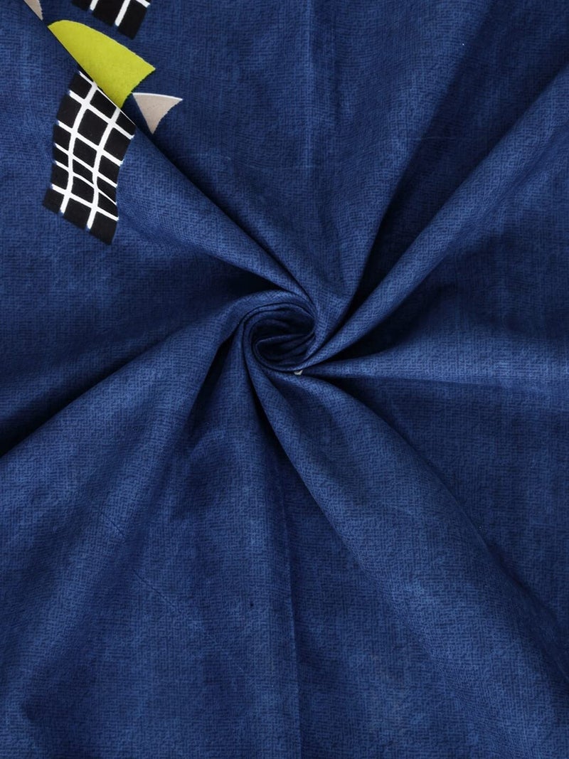 Blenzza Deco™ 180TC Glace Cotton Kids Room Single Flat Printed Bed Sheet with 1 Pillow Cover (60*90Inch) (Rocket) - Image 3