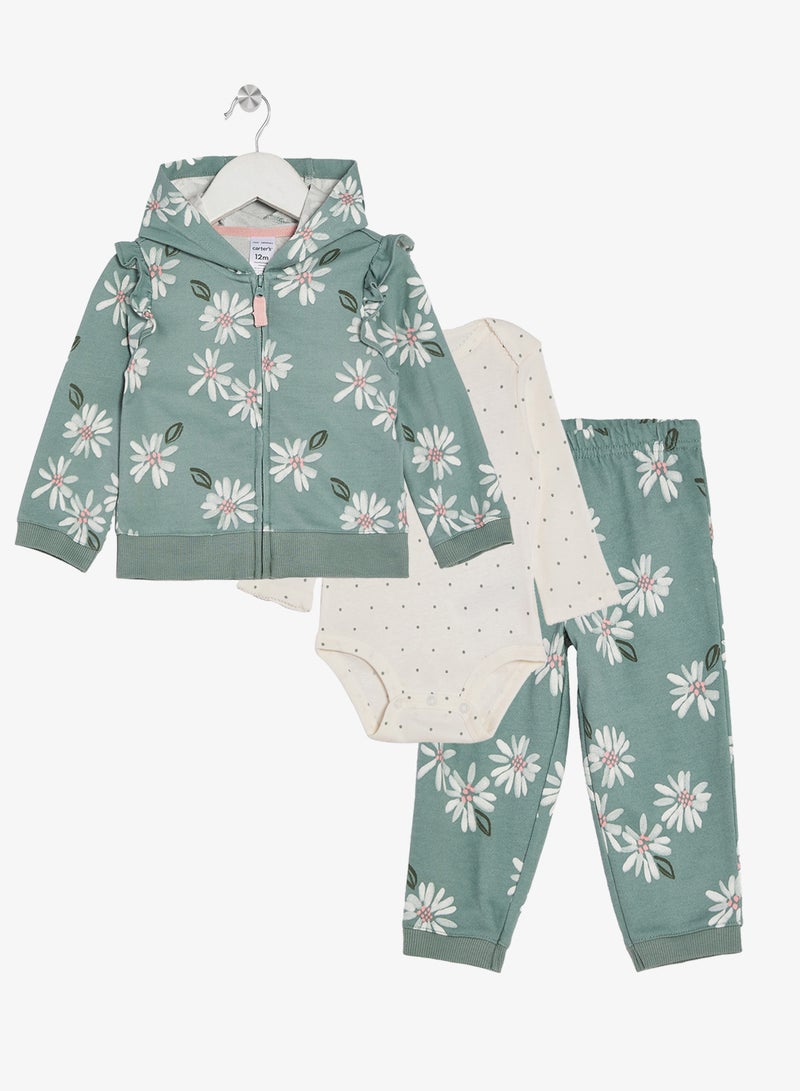 carter's Infant 3PC Cardigan Set - Image 1