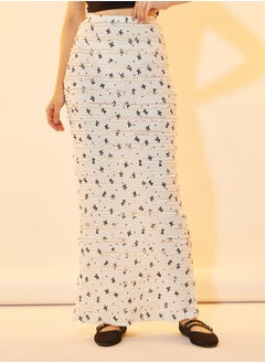 Take Two Scatter Pattern Print Texture Mermaid Maxi Skirt  - Image 2