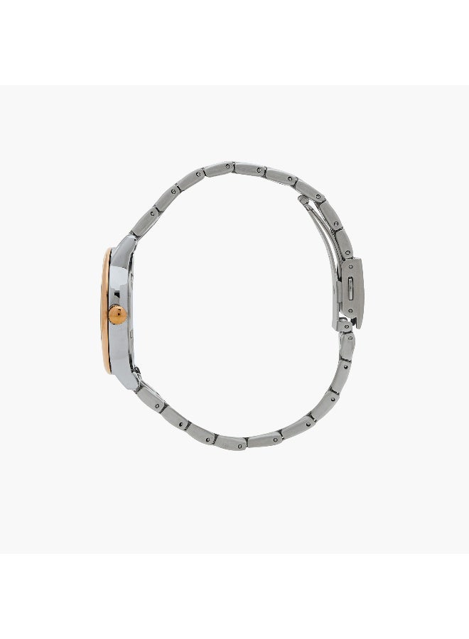 OMAX ساعة أوميكس النسائية التناظرية بقرص وردي - Image 2