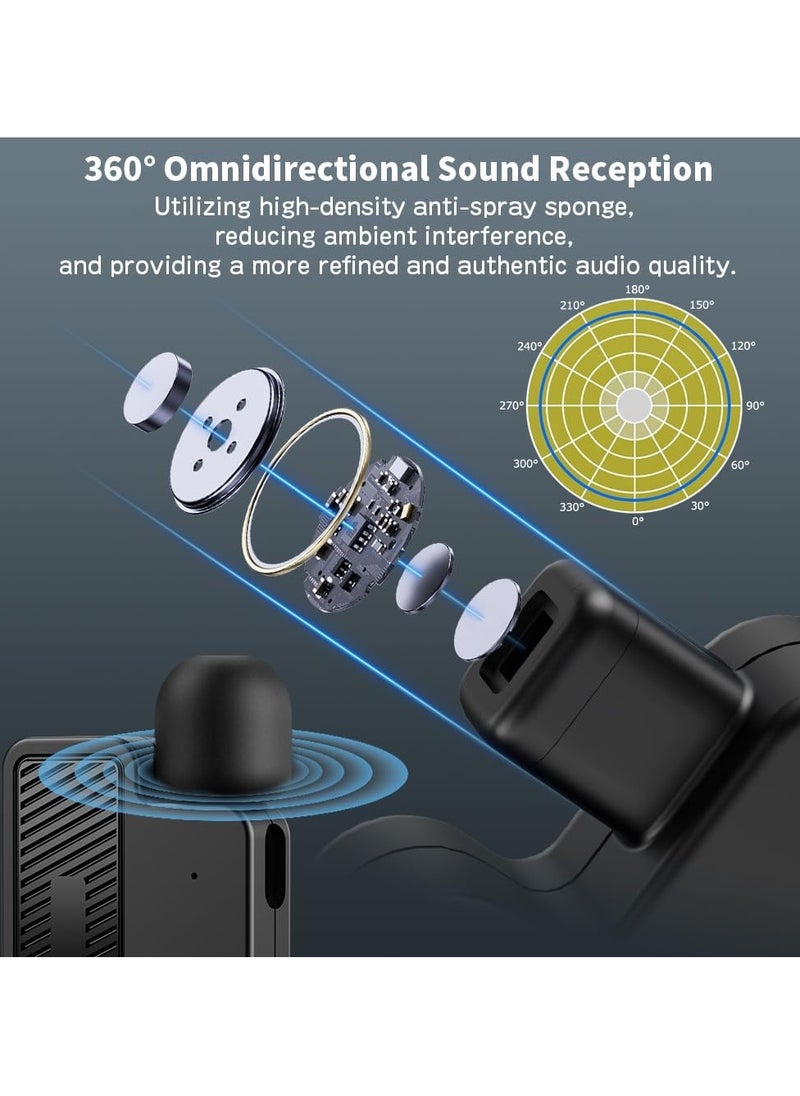 KASTWAVE - Wireless Lavalier Microphone with Noise Cancellation, Wireless Microphone, 656 ft Range, 24-Hour Battery, Dual Channel, Compact Lapel Microphone Wireless for Video Recording, Game Live Streaming - Image 1