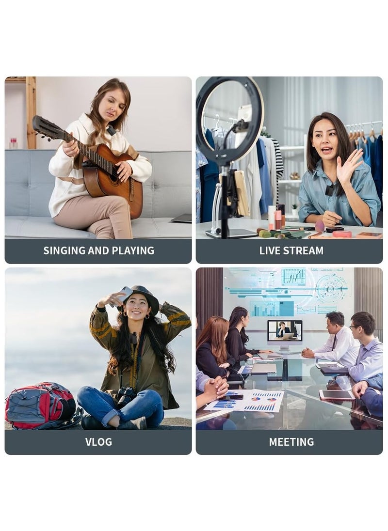 KASTWAVE - Wireless Lavalier Microphone with Noise Cancellation, Wireless Microphone, 656 ft Range, 24-Hour Battery, Dual Channel, Compact Lapel Microphone Wireless for Video Recording, Game Live Streaming - Image 1