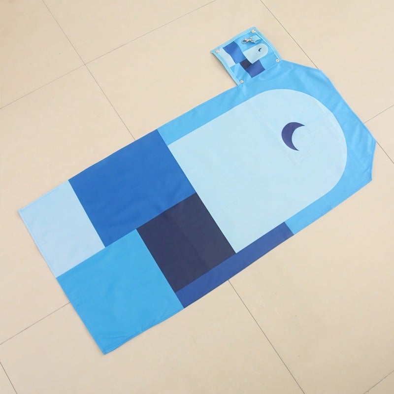 Ya Xin Portable Prayer Mat, Pocket Travel Muslim Prayer Rug with Keychain and Storage Bag, Foldable Lightweight Outdoor Prayer Pad for Travel, Mosque, Home and Daily Salah (Blue) - Image 1