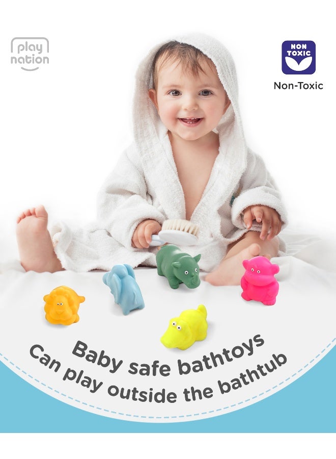 PlayNation Play Nation Bath In Style Squeeze Toy Set Jungle Animals - 6 Pieces - Image 5