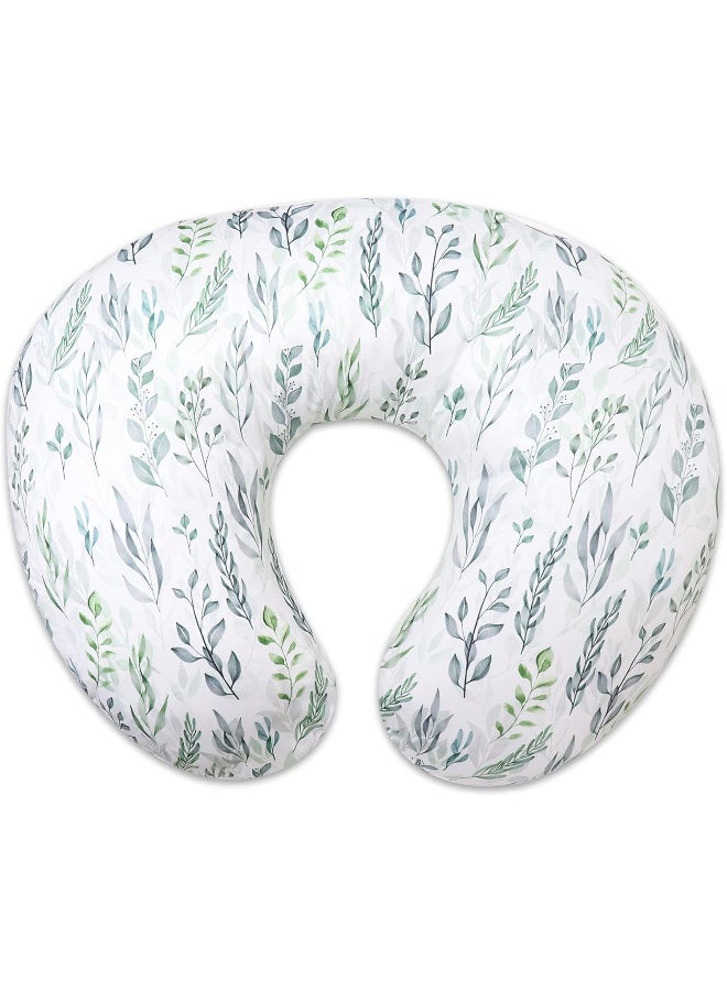 DILIMI غطاء وسادة الرضاعة DILIMI قابل للتمدد وقابل للإزالة لوسائد الرضاعة، غطاء فائق النعومة ومريح للبنات والأولاد، ورقة خضراء - Image 1