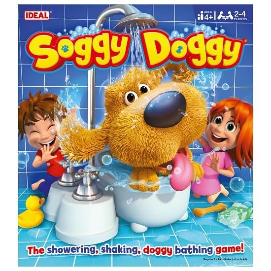 IDEAL | Soggy Doggy: The showering, shaking, doggy bathing game | Kids Games | For 2-4 Players | Ages 4+ - Image 1