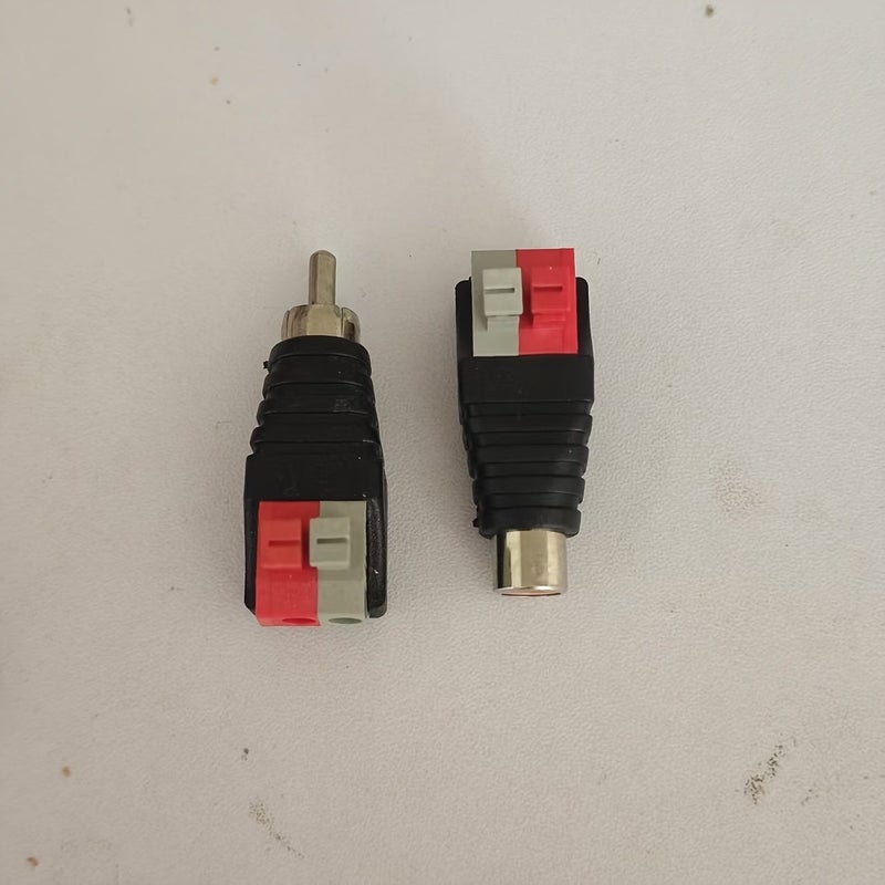 3pcs Solderless Crimp On RCA Connector 3 RCA Female Male To Female Adapter - Image 5