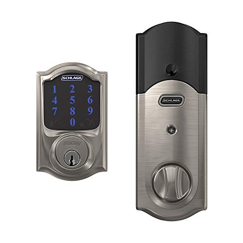 SCHLAGE BE469ZP CAM 619 Connect Smart Deadbolt with alarm with Camelot Trim in Satin Nickel, Z-Wave Plus enabled - Image 2