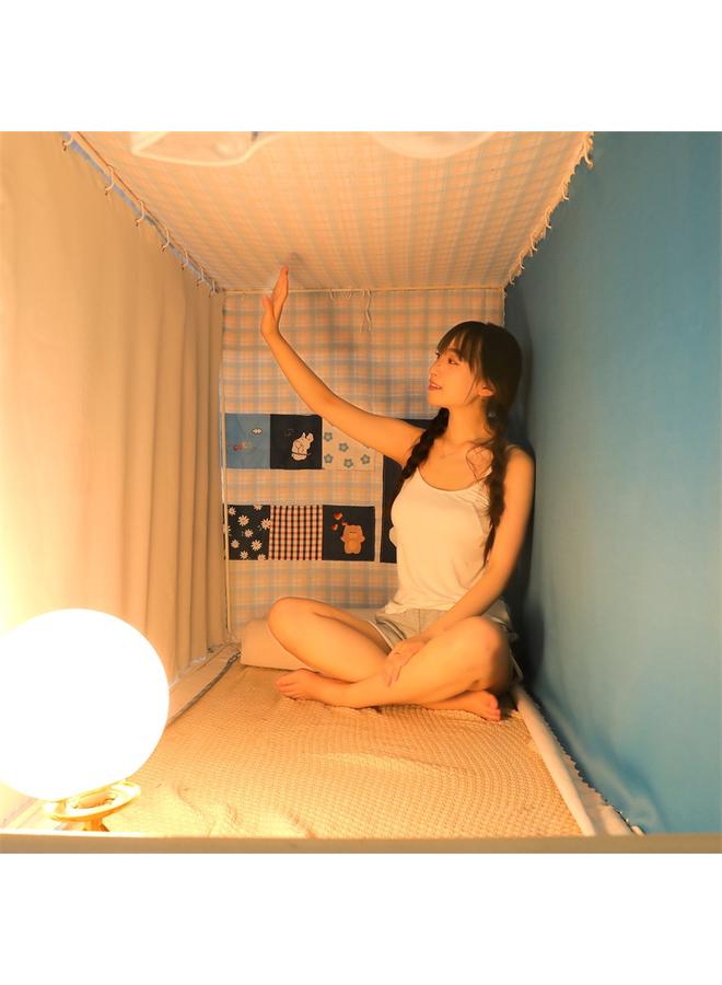 73Hours New Strong Shading Mosquito Net Student Dormitory Bed Curtain Integrated Single Upper And Lower Bunk All-inclusive Bed Curtain Installation-free - Image 4
