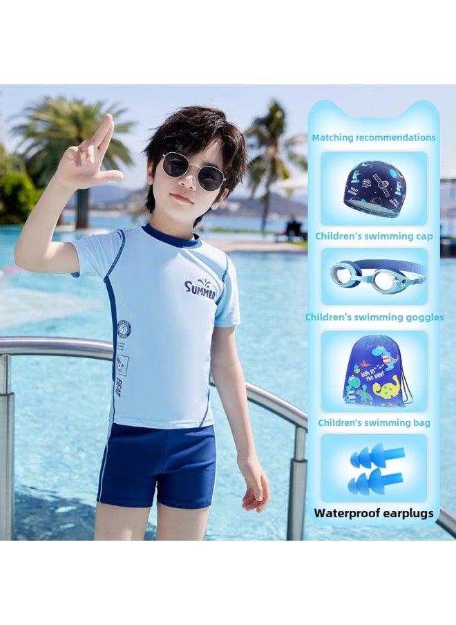 Generic Children's Swimwear Split Big Kids Boys Teenagers Swimwear Summer Hot Swimwear Swimsuit Suit-Color:Yellow Flag [special Offer]-Size:6xl (recommended Height 160-170cm)  - Image 2