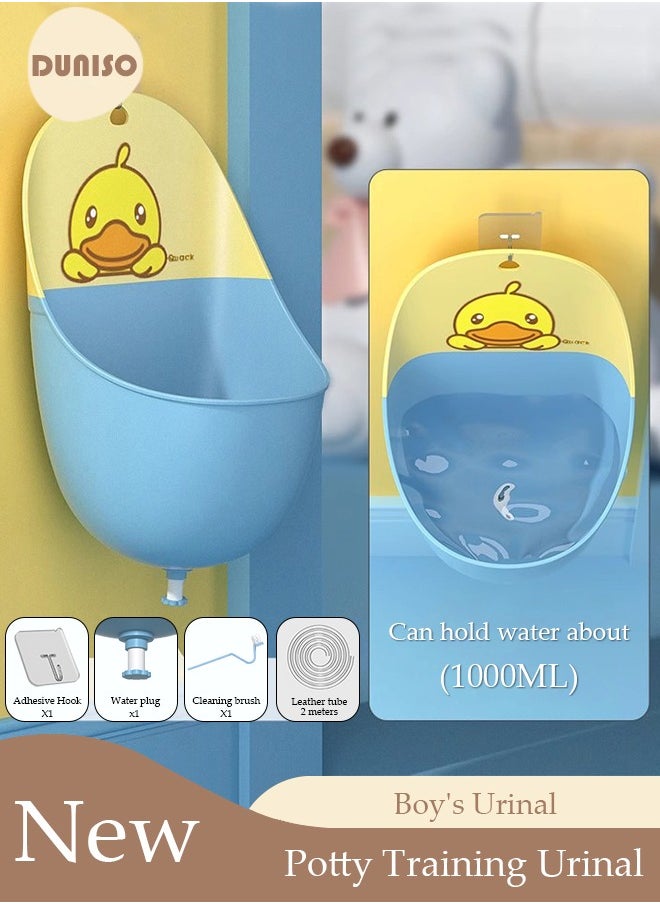 DUNISO - Wall Mounted Baby Training Urinal, Portable Potty for Boys Urinal Potty Pee Training Tool for Boy Pee Guard for Indoor Outdoor Bedroom Bathroom - Image 1