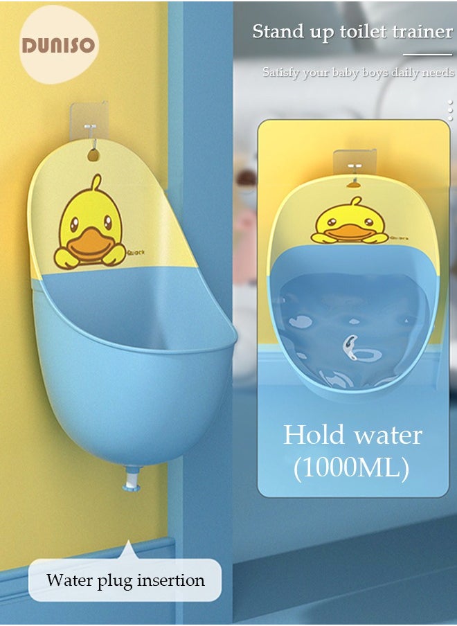DUNISO - Wall Mounted Baby Training Urinal, Portable Potty for Boys Urinal Potty Pee Training Tool for Boy Pee Guard for Indoor Outdoor Bedroom Bathroom - Image 1