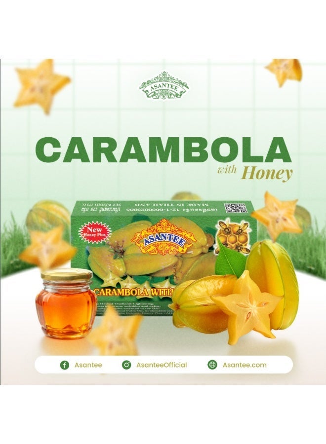 Asantee Carambola with Honey Herbal Soap 125g for Brightening & Dark Spot Care, Starfruit Deep Cleansing Moisturizing Bath Soap Bar - Image 2