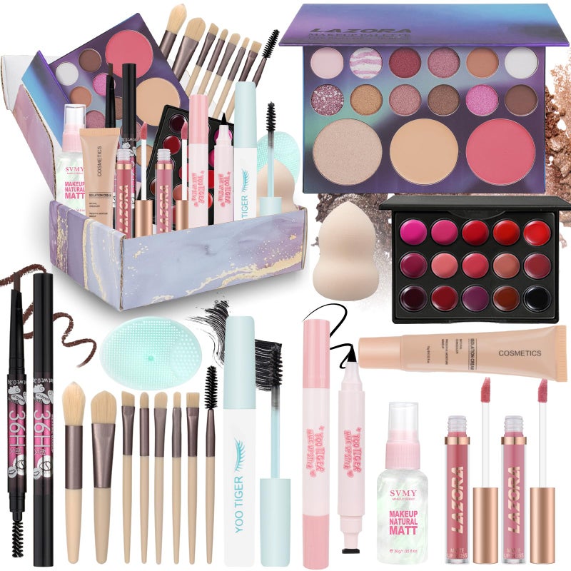 LAZORA Makeup Kit Make Up Gift Set for Girls Makeup Set for Teenagers, Makeup Full Kit for Beginners & Professionals Travel Makeup Set for Teens & Adults - Image 1