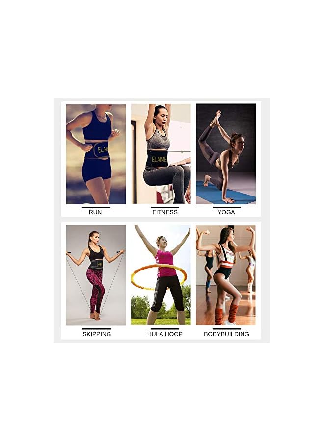 S-TOP Sweat Waist Trimmer for Women, Premium Sweat Enhancing Fitness Band, Waist Trainer Belt Back Brace Cincher Body Shaper Sports Band for Fitness Workout - Image 2
