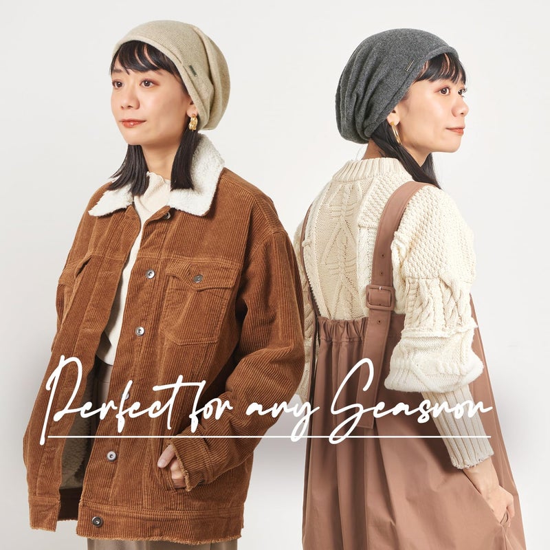 Charm 100% Cashmere Womens Tobaggon Hat - Mens Slouchy Knit Slouch Beanie for Men Beanie Hat Knitted Wool Cap All Season Gray - Image 2