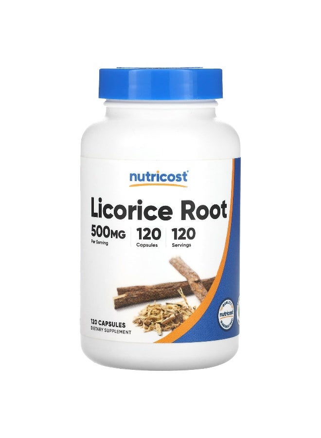 Nutricost, Licorice Root, 500 mg, 120 Capsules (Packaging may vary) - Image 1