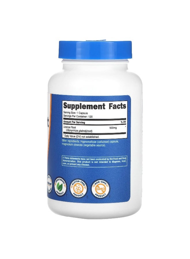 Nutricost, Licorice Root, 500 mg, 120 Capsules (Packaging may vary) - Image 2