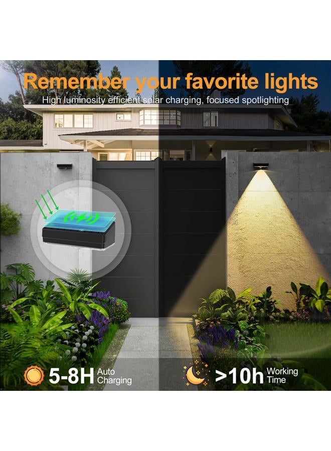 ZCXLIGHT Solar Powered Outdoor Lights Waterproof IP65 Solar Fence Lights Outside Multicolor Led 12 Fixed Colors ＆RGB Color Changing for Pool, Deck, Patio, Porch, Stairs, Holiday Decorations (8) - Image 3