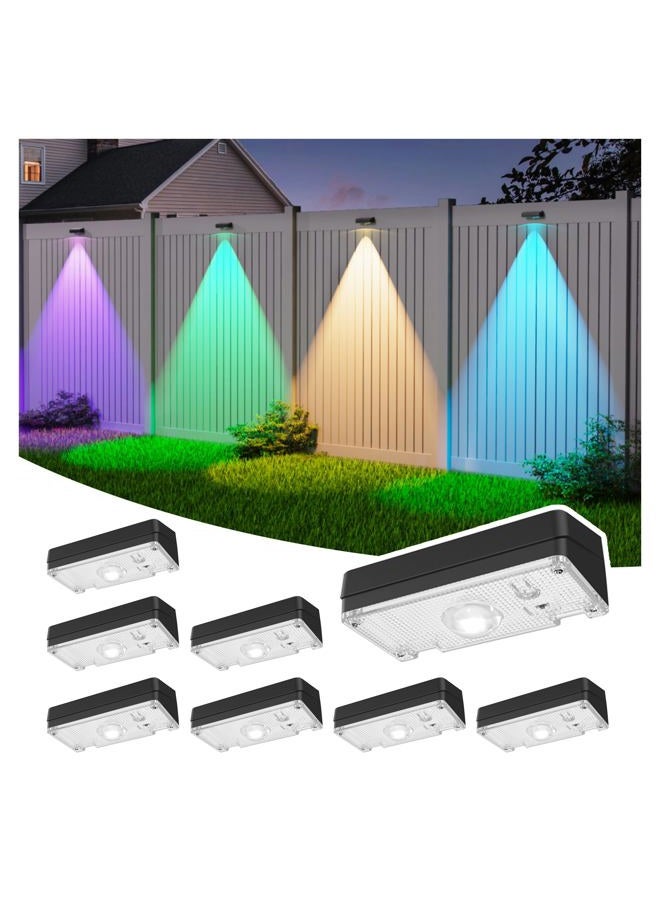 ZCXLIGHT Solar Powered Outdoor Lights Waterproof IP65 Solar Fence Lights Outside Multicolor Led 12 Fixed Colors ＆RGB Color Changing for Pool, Deck, Patio, Porch, Stairs, Holiday Decorations (8) - Image 1
