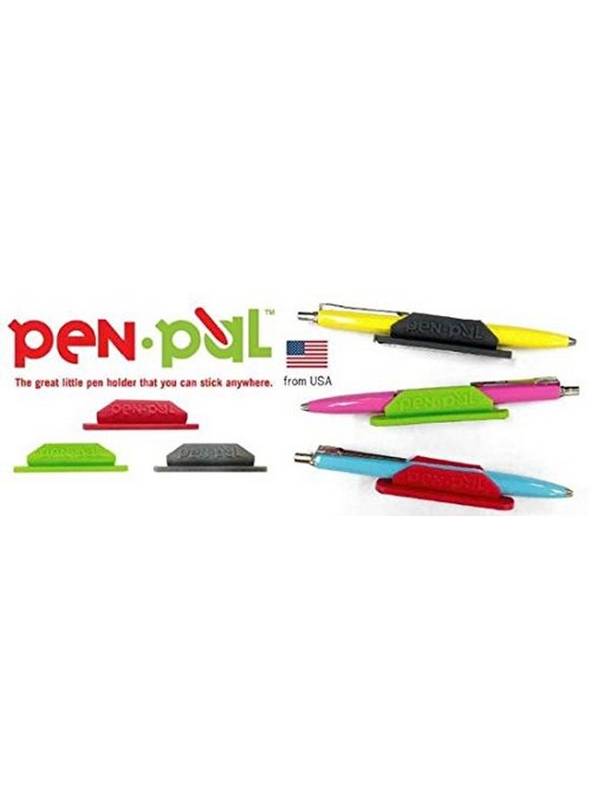 TOPS Tops Penpal Rubber Pen/Pencil Holder, 5/8 x 2 5/8 x 5/8 Inches, Assorted Colors, 4 Packs [Includes 4 Holders Only - Picture Show Assortment Of Colors]  - Image 1