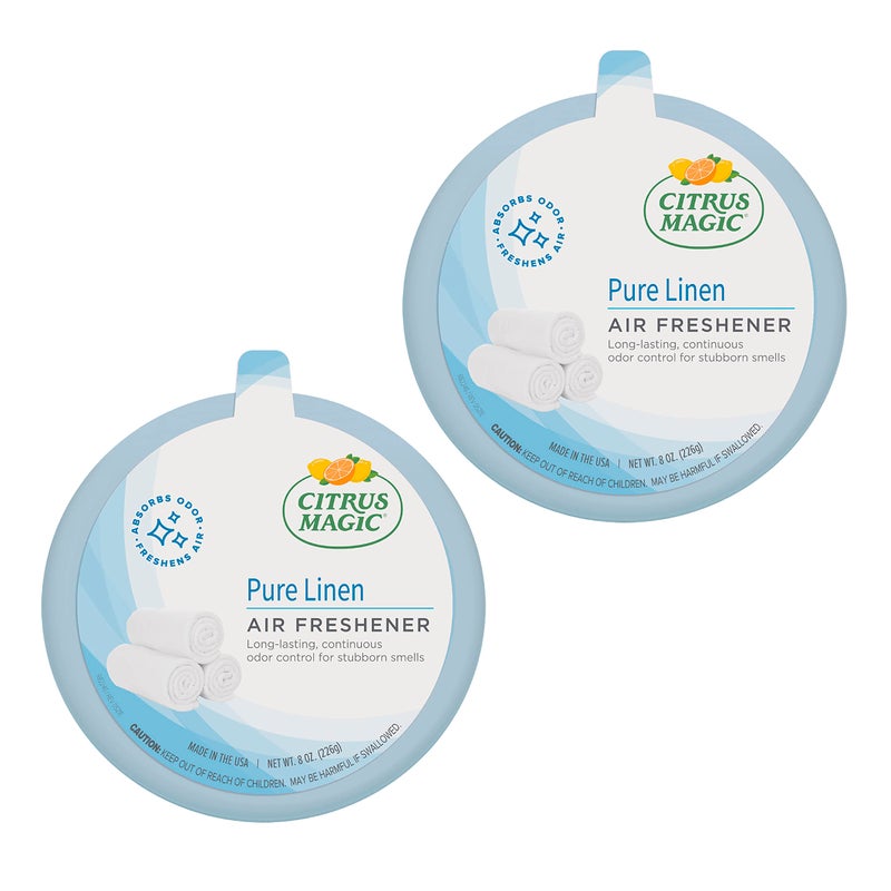 Citrus Magic Solid Air Freshener Pure Linen, Pack of 2, 8-Ounces Each - Image 1