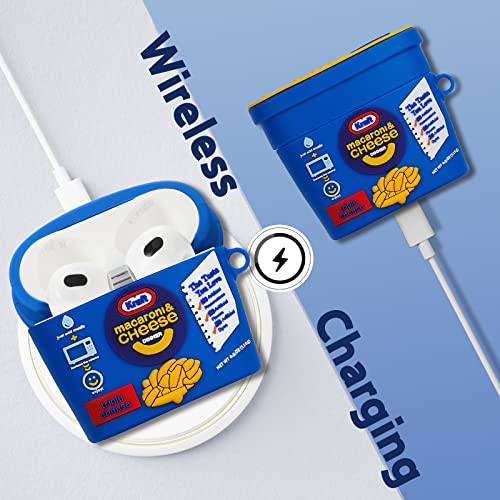 Besoar for AirPods 3rd Gen Case Cartoon Cute Kawaii Silicone Cases for Apple AirPod Air Pods 3 Design Cover Cool Unique Fashion Fun Funny Soft Coves for Girls Girly Boys(Blue Cheese) - Image 5