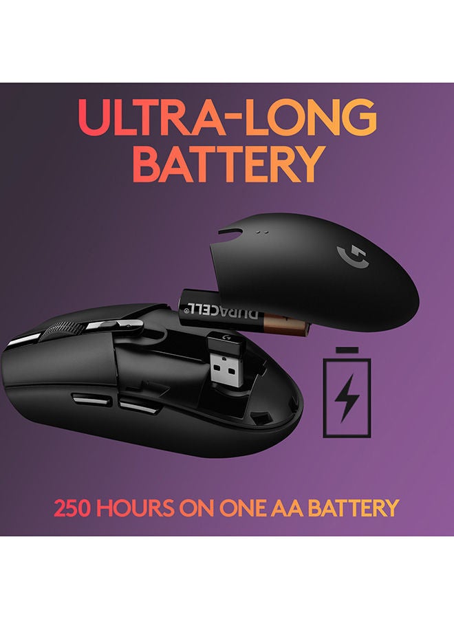 Logitech G305 Lightspeed Wireless Gaming Mouse, HERO Sensor, 12,000 DPI, Lightweight, 6 Programmable Buttons, 250h Battery Life, On-Board Memory, Compatible with PC / Mac Black - Image 4