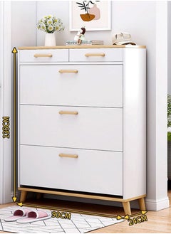 NKX Wooden Large Capacity Storage Shoe Cabinet Rack  - Image 1