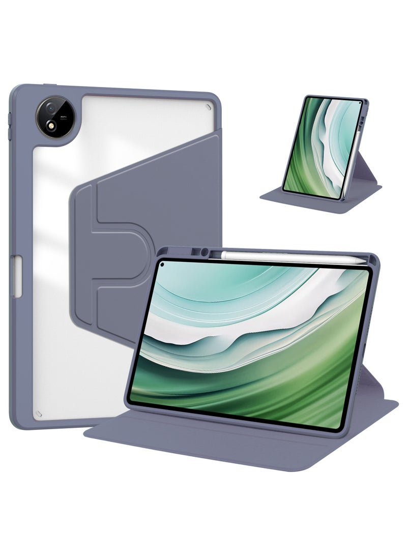 general Rotating Case for Huawei Honor Pad 10 12.1 inch with Pencil Holder,360 Degree Rotation Protective Stand Smart Tablet Slim Hard Shell Folio Cover Clear Back with Auto Wake/Sleep