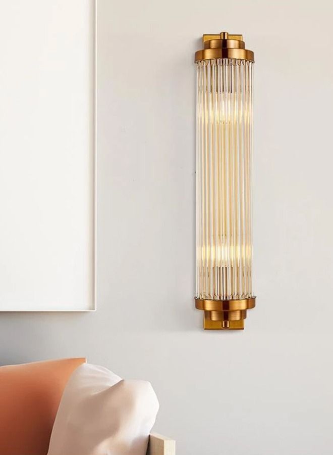 Luxury Led Wall Lamp For Living Room Brushed Gold Bedroom Scones Modern Creative Design Light Fixture Home Decor Glass Lighting - Image 2