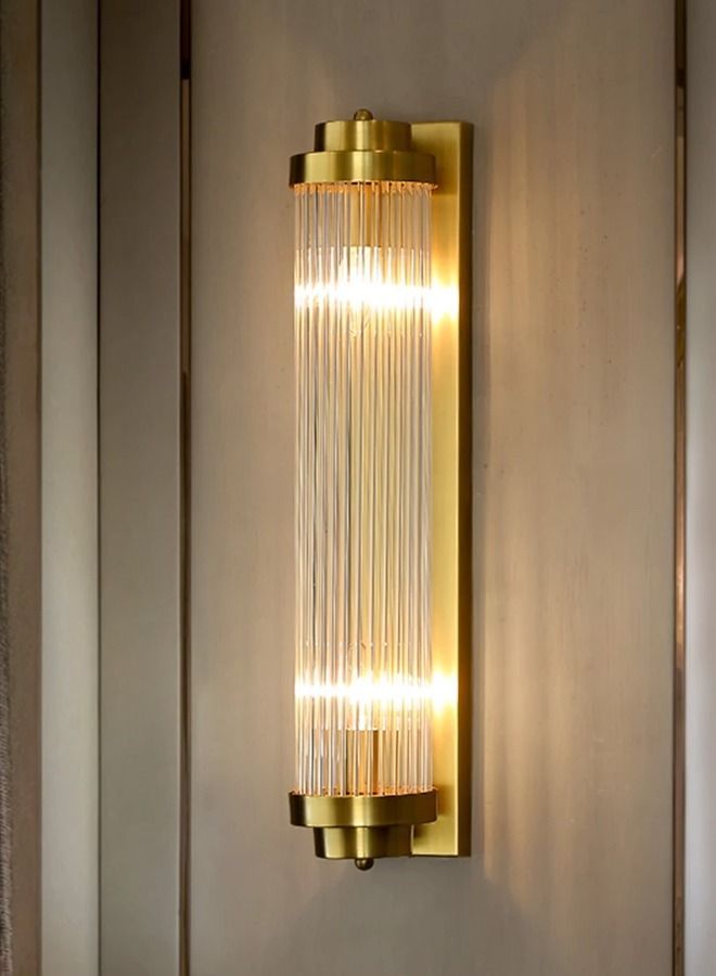 Luxury Led Wall Lamp For Living Room Brushed Gold Bedroom Scones Modern Creative Design Light Fixture Home Decor Glass Lighting - Image 4