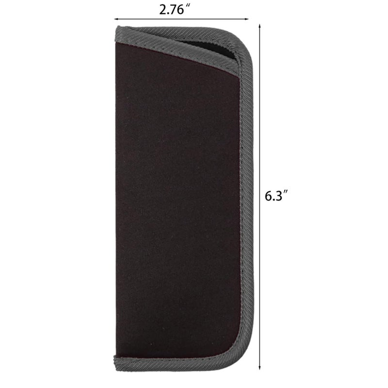 Galiking 3 Pack Slip in Eyeglasses Cases, Protective Glasses Case For Reading Glasses Pouch Fabric Spectacle Pouch Soft Glasses Sleeve Black Storage Glasses Pouch Holder - Image 2