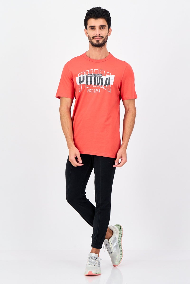 PUMA Men Sportswear Fit Short Sleeve Outdoor T-Shirt, Red - Image 4