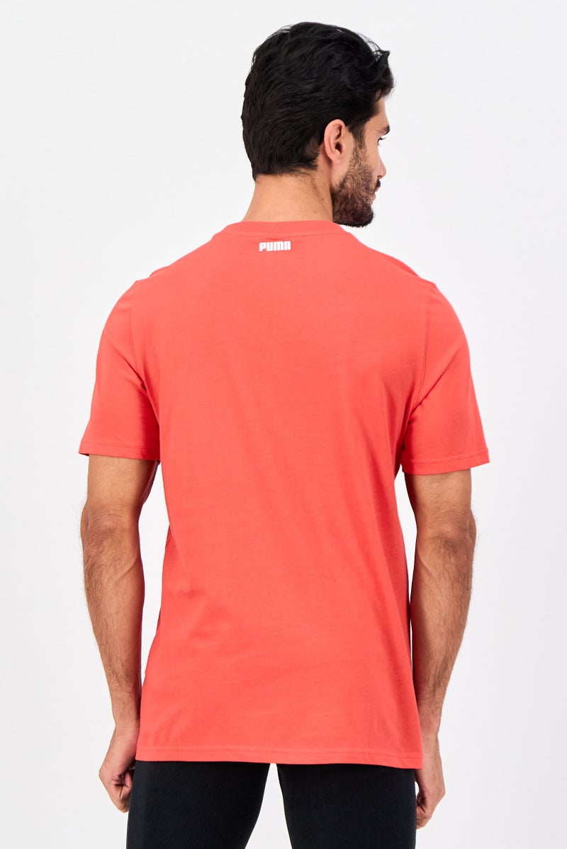 PUMA Men Sportswear Fit Short Sleeve Outdoor T-Shirt, Red - Image 3