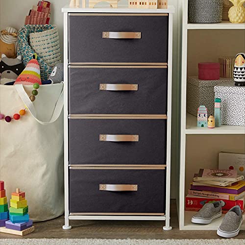 Kuber Industries Foldable Boxes For Storage (Pack of 5) - Multipurpose Storage Organizer For Clothes | Wardrobe | Closet | Toys | Books | Socks - Undergarment Organizer Basket With Handle (Black) - Image 4